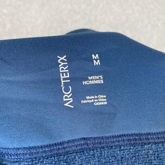 Arcteryx Jacket Mens M Blue Covert Cardigan Full Zip Logo - Picture 8 of 9